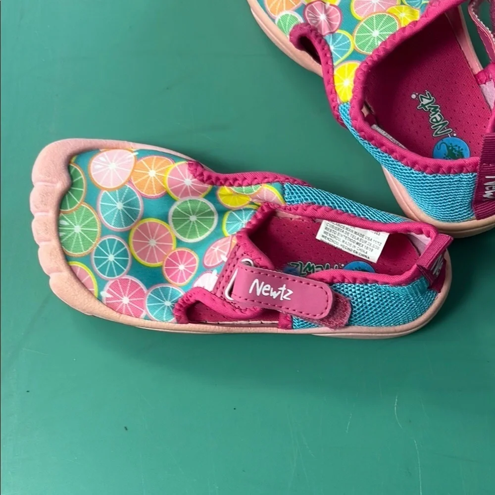Vibrant Pink and Blue Water Shoes with Cushioned Footbed